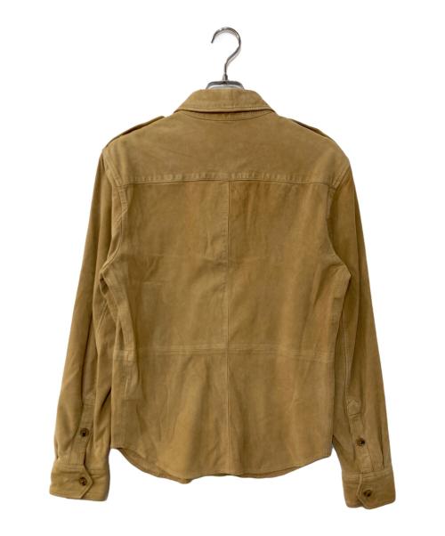 POLO RALPH LAUREN（ポロ・ラルフローレン）POLO RALPH LAUREN (ポロ・ラルフローレン) Suede Overshirt スエードオーバーシャツ ベージュ サイズ:Sの古着・服飾アイテム