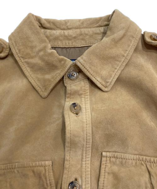 POLO RALPH LAUREN（ポロ・ラルフローレン）POLO RALPH LAUREN (ポロ・ラルフローレン) Suede Overshirt スエードオーバーシャツ ベージュ サイズ:Sの古着・服飾アイテム