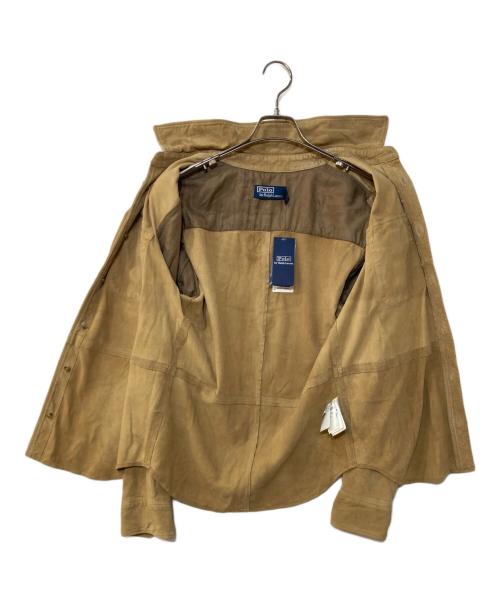 POLO RALPH LAUREN（ポロ・ラルフローレン）POLO RALPH LAUREN (ポロ・ラルフローレン) Suede Overshirt スエードオーバーシャツ ベージュ サイズ:Sの古着・服飾アイテム