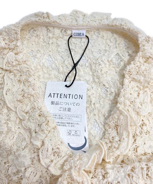 CODEA（コードエー）CODEA (コードエー) Re fluffy lace blouse アイボリー サイズ:FREE 未使用品の古着・服飾アイテム