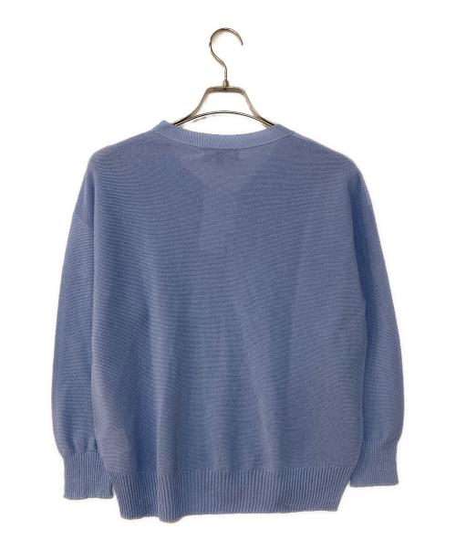 UNTITLED（アンタイトル）UNTITLED (アンタイトル) ドライタッチVネックニット ブルー サイズ:2 未使用品の古着・服飾アイテム