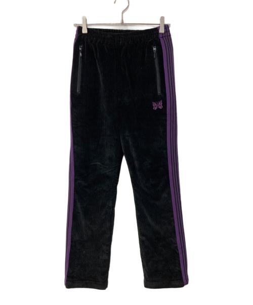 Needles（ニードルズ）Needles (ニードルズ) コーデュロイ Narrow Track Pants ブラック×パープル サイズ:xsの古着・服飾アイテム