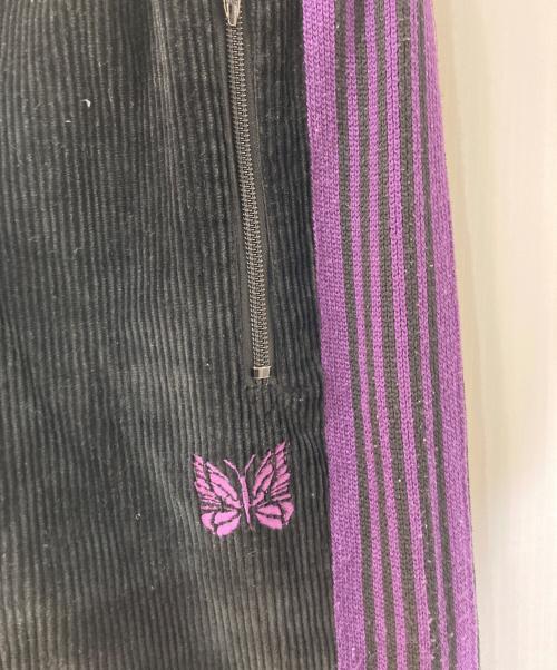 Needles（ニードルズ）Needles (ニードルズ) コーデュロイ Narrow Track Pants ブラック×パープル サイズ:xsの古着・服飾アイテム