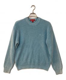 SUPREME（シュプリーム）の古着「Washed Small Box Waffle Sweater コットンニット」｜スカイブルー