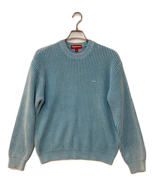 SUPREME（シュプリーム）Supreme (シュプリーム) Washed Small Box Waffle Sweater コットンニット スカイブルー サイズ:Sの古着・服飾アイテム