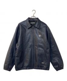 NEIGHBORHOOD（ネイバーフッド）の古着「LEATHER ZIP WORK JACKET」｜ネイビー