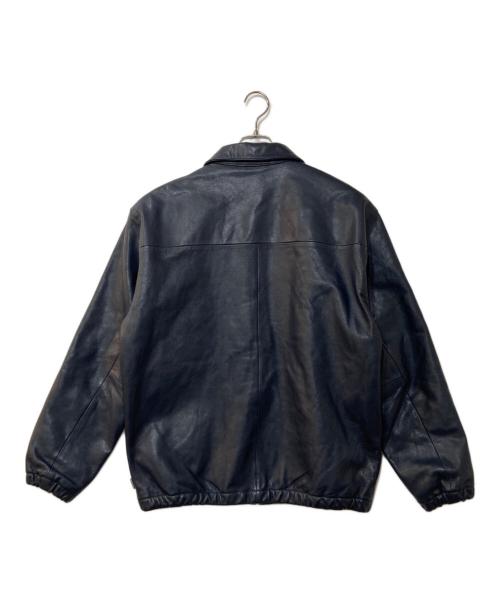 NEIGHBORHOOD（ネイバーフッド）NEIGHBORHOOD (ネイバーフッド) LEATHER ZIP WORK JACKET ネイビー サイズ:XLの古着・服飾アイテム