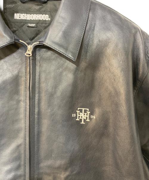 NEIGHBORHOOD（ネイバーフッド）NEIGHBORHOOD (ネイバーフッド) LEATHER ZIP WORK JACKET ネイビー サイズ:XLの古着・服飾アイテム