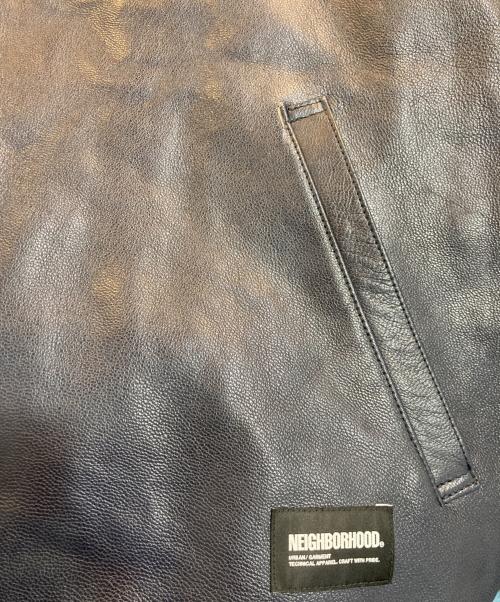 NEIGHBORHOOD（ネイバーフッド）NEIGHBORHOOD (ネイバーフッド) LEATHER ZIP WORK JACKET ネイビー サイズ:XLの古着・服飾アイテム