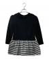 BORDERS AT BALCONY（ボーダーズアットバルコニー）の古着「PEPLUM LONG SLEEVE TEE」｜ブラック