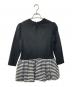 BORDERS AT BALCONY (ボーダーズアットバルコニー) PEPLUM LONG SLEEVE TEE ブラック サイズ:38：10000円