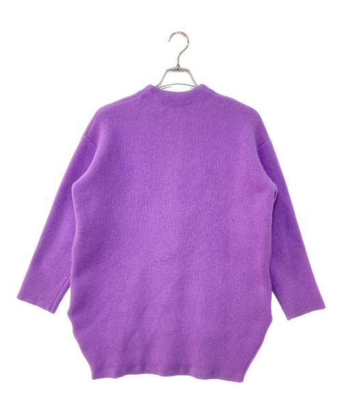 ELENDEEK（エレンディーク）ELENDEEK (エレンディーク) RACCOON MIX WCD ラクーンミックスWカーディガン パープル サイズ:Fの古着・服飾アイテム