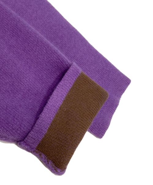 ELENDEEK（エレンディーク）ELENDEEK (エレンディーク) RACCOON MIX WCD ラクーンミックスWカーディガン パープル サイズ:Fの古着・服飾アイテム