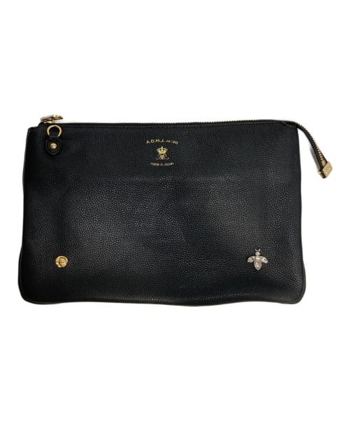A.D.M.J.（エーディーエムジェイ）A.D.M.J. (エーディーエムジェイ) THE BEE CLUTHCHWALLET ブラックの古着・服飾アイテム