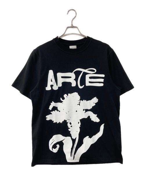 arte Antwerp（アルテアントワープ）arte Antwerp (アルテアントワープ) FLOWER GRAPHIC T-SHIRTS フラワープリント Tシャツ ブラック サイズ:Mの古着・服飾アイテム