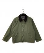 Barbourバブアー）の古着「TRANSPORT ピーチスキン コットンジャケット」｜オリーブ