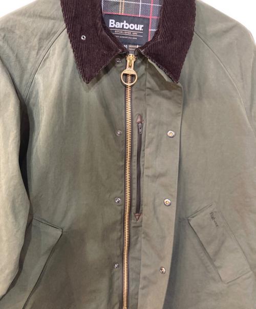 Barbour（バブアー）Barbour (バブアー) TRANSPORT ピーチスキン コットンジャケット オリーブ サイズ:40の古着・服飾アイテム