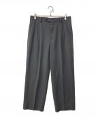 AURALEEオーラリー）の古着「LIGHT WOOL MAX GABARDINE TWO-TUCK SLACKSスラックス」｜グレー