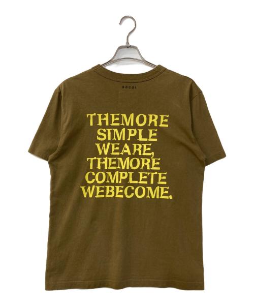 sacai（サカイ）sacai (サカイ) バックプリントポケットTee オリーブ サイズ:2の古着・服飾アイテム