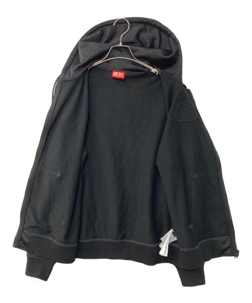 DIESEL（ディーゼル）DIESEL (ディーゼル) S-ROBY-HOOD-ZIP-N1 ジップアップパーカー ブラック サイズ:Lの古着・服飾アイテム