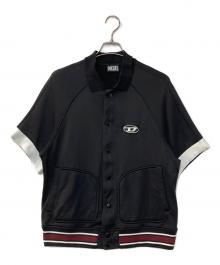 DIESEL（ディーゼル）の古着「ロゴS/Sトラックジャケット」｜ブラック