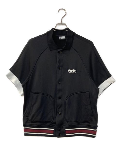 DIESEL（ディーゼル）DIESEL (ディーゼル) ロゴS/Sトラックジャケット ブラック サイズ:Mの古着・服飾アイテム