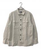DIESELディーゼル）の古着「ロゴワークリネンシャツ」｜ベージュ