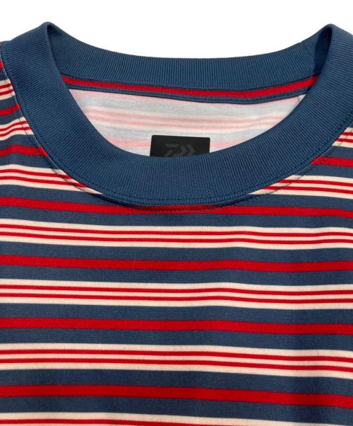 DAIWA PIER39（ダイワ ピア39）DAIWA PIER39 (ダイワ ピア39) TECH DRAWSTRING MULTI BORDER L/S TEE ドローストリングロングTシャツ レッド サイズ:Lの古着・服飾アイテム