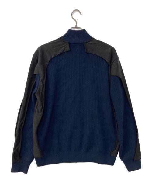 DIESEL（ディーゼル）DIESEL (ディーゼル) Ｋ-LEUCA ジップニット ネイビー サイズ:Lの古着・服飾アイテム