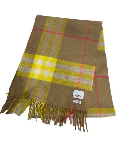 BURBERRY（バーバリー）BURBERRY (バーバリー) カシミヤマフラー ベージュの古着・服飾アイテム