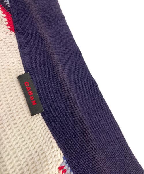 CABAN（キャバン）CABAN (キャバン) コットンナイロン ハンドクロシェポロカーディガン ホワイト サイズ:Mの古着・服飾アイテム