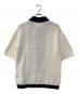 CABAN (キャバン) コットンナイロン ハンドクロシェポロカーディガン ホワイト サイズ:M：13000円