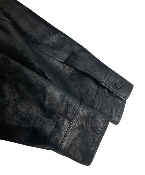 A.A.R（アール）A.A.R (アール) レザーシャツ ブラック サイズ:Mの古着・服飾アイテム