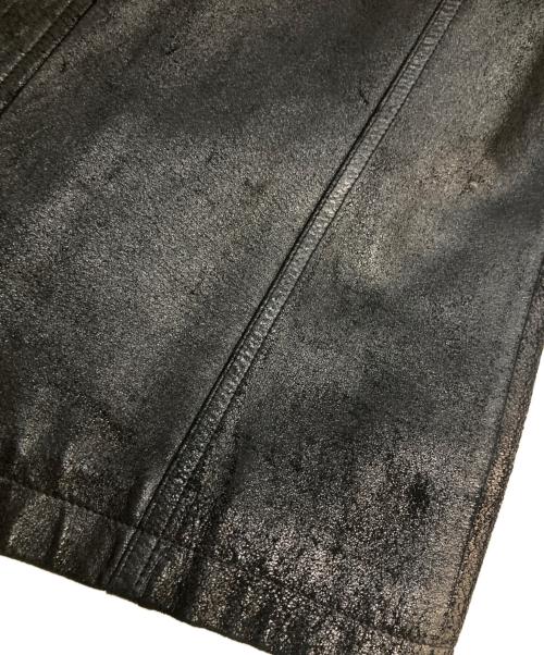A.A.R（アール）A.A.R (アール) レザーシャツ ブラック サイズ:Mの古着・服飾アイテム