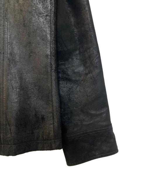 A.A.R（アール）A.A.R (アール) レザーシャツ ブラック サイズ:Mの古着・服飾アイテム