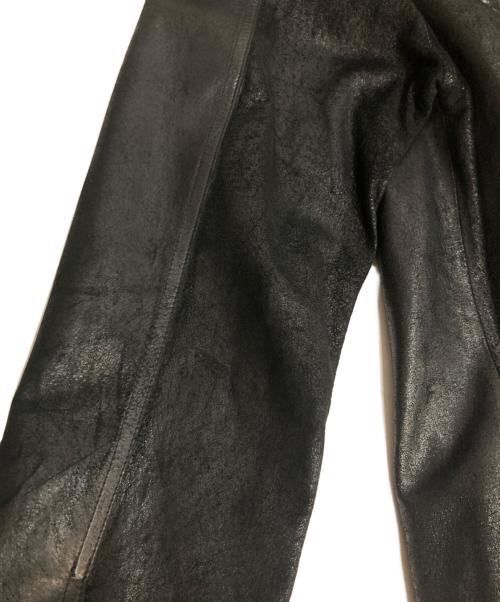 A.A.R（アール）A.A.R (アール) レザーシャツ ブラック サイズ:Mの古着・服飾アイテム