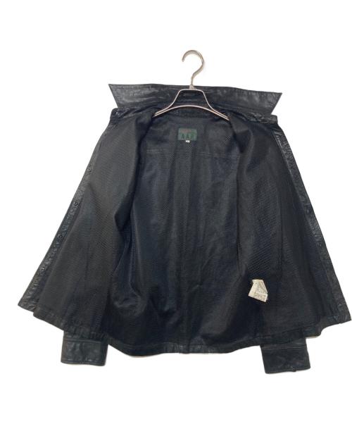 A.A.R（アール）A.A.R (アール) レザーシャツ ブラック サイズ:Mの古着・服飾アイテム
