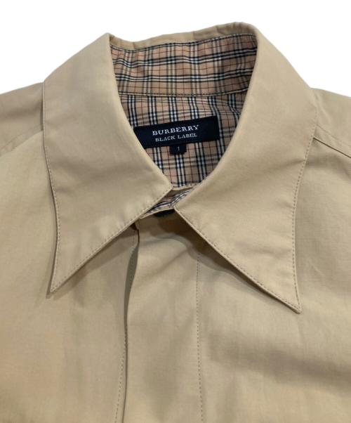 BURBERRY BLACK LABEL（バーバリーブラックレーベル）BURBERRY BLACK LABEL (バーバリーブラックレーベル) コットンナイロンシャツ ベージュ サイズ:1の古着・服飾アイテム