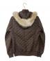 DOLCE & GABBANA (ドルチェ＆ガッバーナ) キルティングファーフードジャケット ブラウン サイズ:XS：13000円