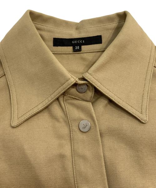 GUCCI（グッチ）GUCCI (グッチ) クロップドダックシャツ ベージュ サイズ:38の古着・服飾アイテム