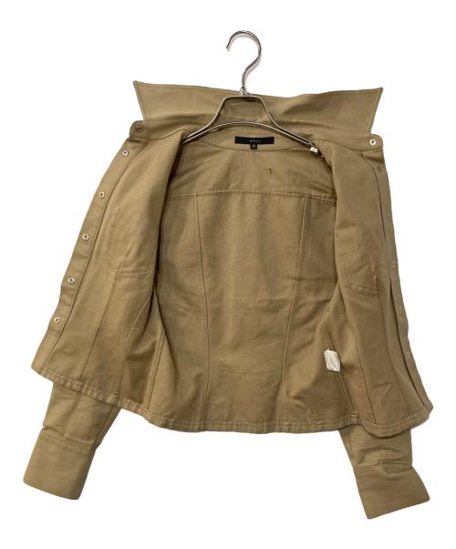 GUCCI（グッチ）GUCCI (グッチ) クロップドダックシャツ ベージュ サイズ:38の古着・服飾アイテム