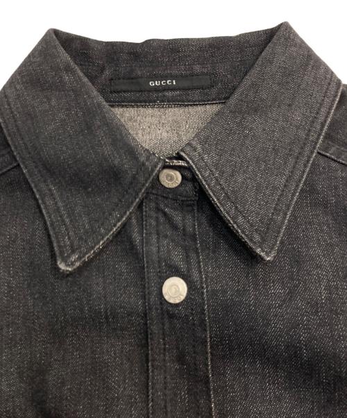 GUCCI（グッチ）GUCCI (グッチ) デニムクロップドシャツ インディゴ サイズ:記載なしの古着・服飾アイテム