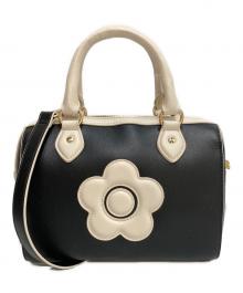 MARY QUANT（マリークヮント）の古着「デイジークラシカルミニボストン ショルダーバック」｜ブラック