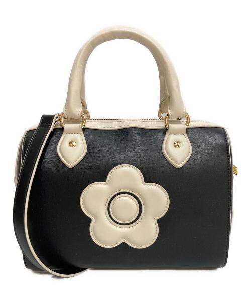 MARY QUANT（マリークヮント）MARY QUANT (マリークヮント) デイジークラシカルミニボストン ショルダーバック ブラックの古着・服飾アイテム