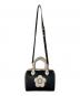 MARY QUANT (マリークヮント) デイジークラシカルミニボストン ショルダーバック ブラック：6000円