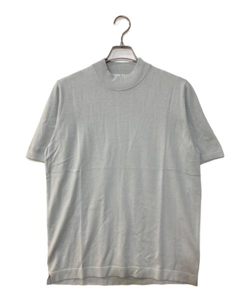 GRAN SASSO（グランサッソ）GRAN SASSO (グランサッソ) 12ゲージソフトコットンS/Sモックネックニット グレー サイズ:52 未使用品の古着・服飾アイテム