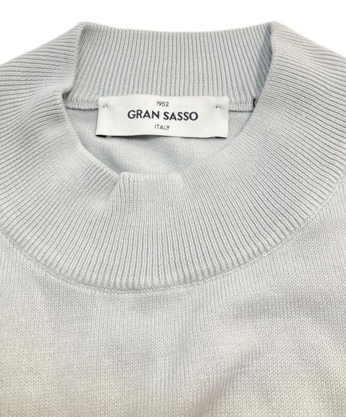 GRAN SASSO（グランサッソ）GRAN SASSO (グランサッソ) 12ゲージソフトコットンS/Sモックネックニット グレー サイズ:52 未使用品の古着・服飾アイテム
