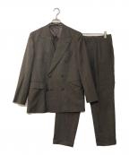 THE SUIT COMPANYザ・スーツカンパニー）の古着「チェックダブルジャケットセットアップ」｜ブラウン