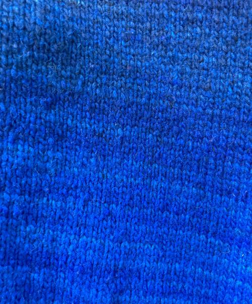 the sweater venture（セーターベンチャー）the sweater venture (セーターベンチャー) 90`sグラデーションエクアドルジップニット ブルー サイズ:記載なしの古着・服飾アイテム