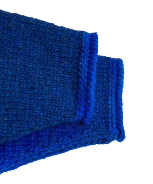 the sweater venture（セーターベンチャー）the sweater venture (セーターベンチャー) 90`sグラデーションエクアドルジップニット ブルー サイズ:記載なしの古着・服飾アイテム